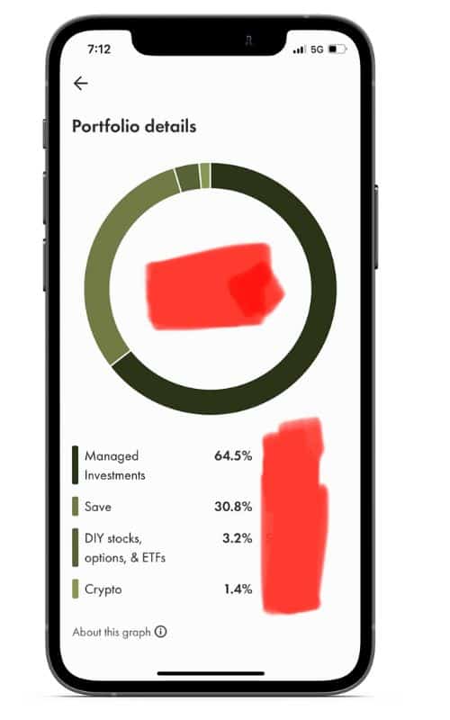 Iphone screenshot of my investment portfolio holdings