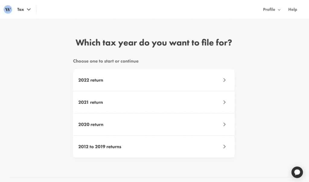 Wealthsimple Tax Previous Year Returns