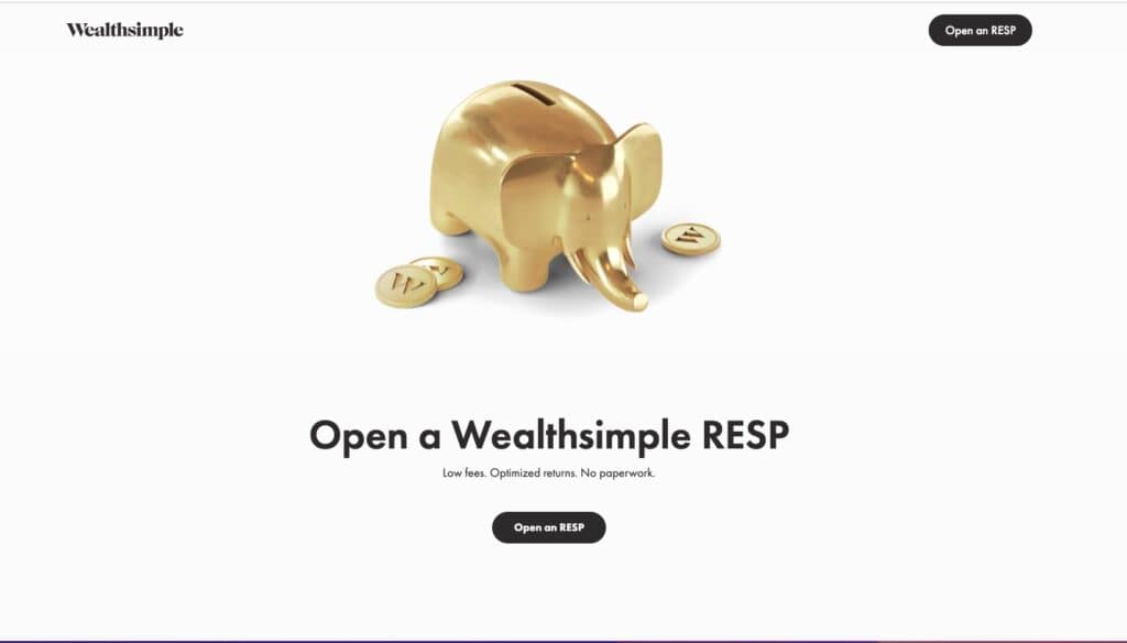 A Wealthsimple Invest account with management fees and a diverse portfolio